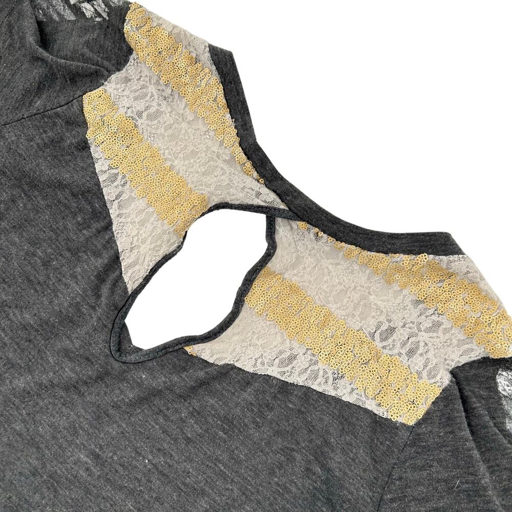 Vintage y2k women's Angels & Diamonds tribal wings cross cyber grunge t shirt - Picture 5 of 7